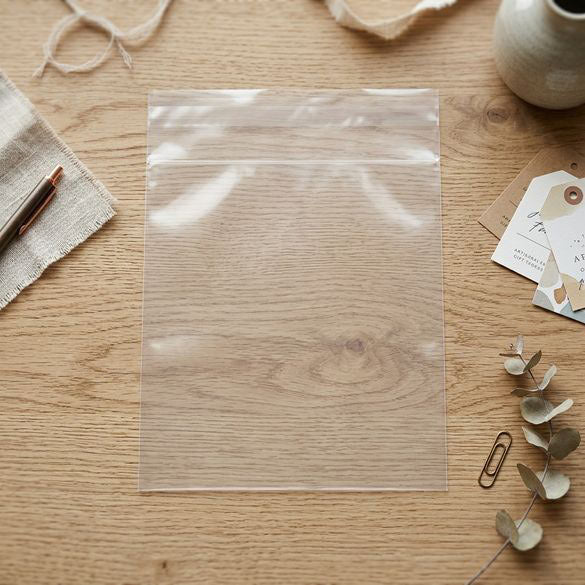 Klappenbeutel 24x33,5cm Hochtransparent (100 Stück) [B913]