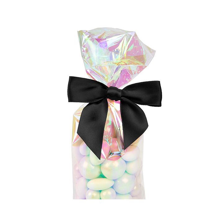 Schleife vorgebunden 8,9 cm Schwarz (25 Stück) [BOWBL]