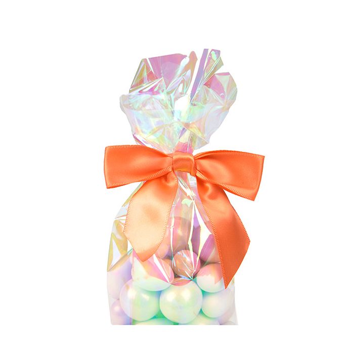 Schleife vorgebunden 8,9 cm Orange (25 Stück) [BOWOR]