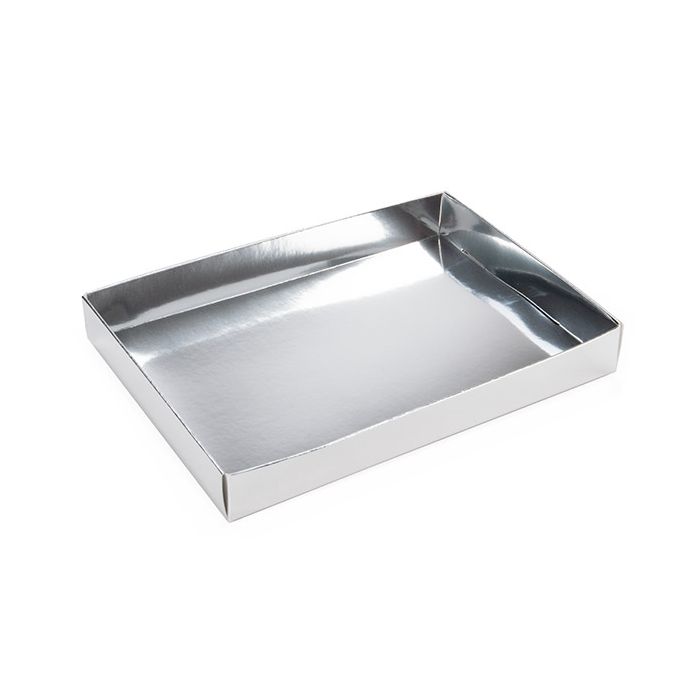Paper Box Bottom Shimmer Silver 13,7x2,5x19,1cm