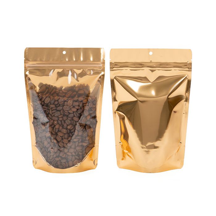 Standbodenbeutel Pfirsich 14.9x8.9x23.2cm | 310 Gramm mit Aufhängeloch (100 Stück) [ZBGB7PC]