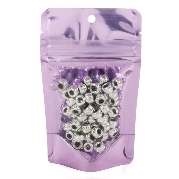 Standbodenbeutel Transparent/Lavendel 7.9x5.1x13cm | 28 Gramm (100 Stück) [ZBGB1LV]