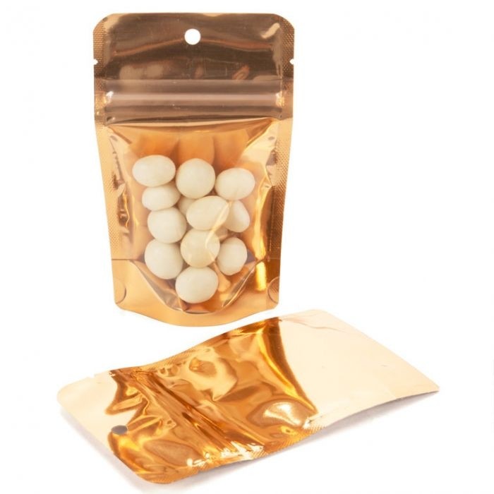 Stand Up Pouches Transparent/Orange 7.9x5.1x13cm | 28 grams