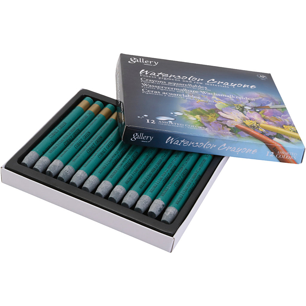 Watercolor Crayons, petrol (706), 12 pc