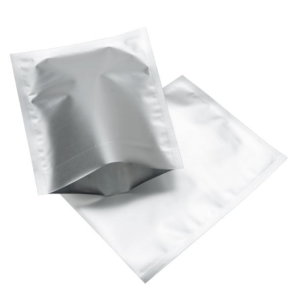 Kunststoffbeutel Silber 10,2x12,7cm Manipulationssicher und mit Hitze Verschweißbar (100 Stück) [CRB3S]