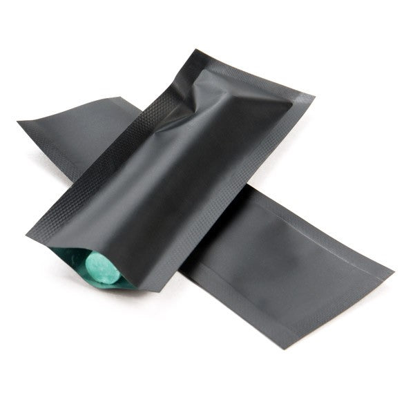 Plastikbeutel Mattschwarz 3.8x10.2cm Verschweißbar (100 Stück) [CRB4B]
