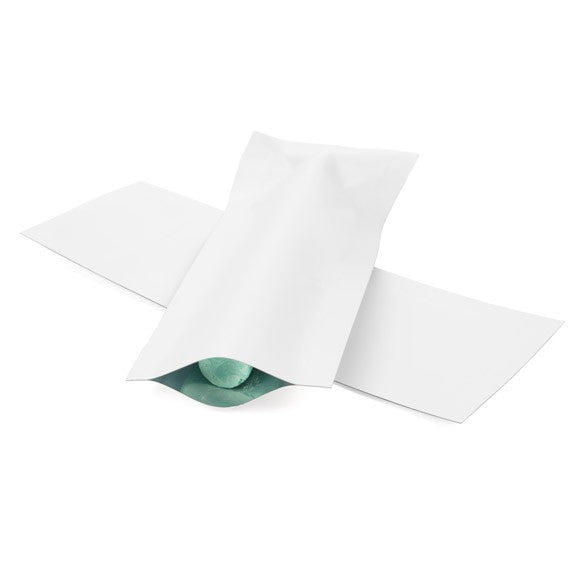 Plastikbeutel Weiß 3.8x10.2cm Verschweißbar (100 Stück) [CRB4W]