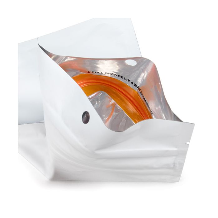 Kindersichere Beutel Mattweiß 10.2x16.5 cm (100 Stück) [CRHZB5MW]