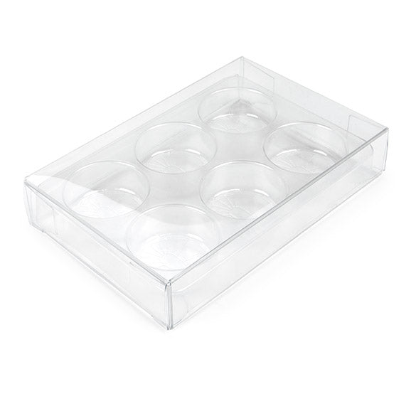 Clear Artisan Candy Box Set, Round Insert 7x2.1x10.3 cm (25 pieces) [CNDYR274]