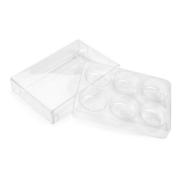 Clear Artisan Candy Box Set, Round Insert 7x2.1x10.3 cm (25 pieces) [CNDYR274]