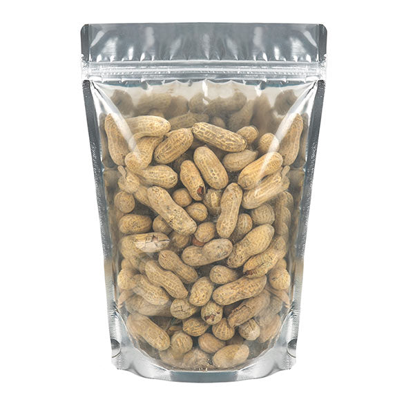 Standbodenbeutel Transparent/Gold 17.8x9.8x25.2cm | 280 Gramm (100 Stück) [ZBGG69]