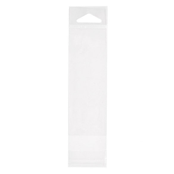 Headerbeutel Transparent 3.8x12.7cm Wiederverschließbar (100 Stück) [HB1X5]