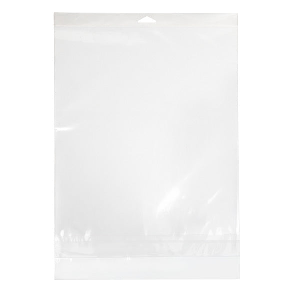 Headerbeutel Transparent 29.1x36.2cm mit Schutzverschluss (100 Stück) [HB11PC]
