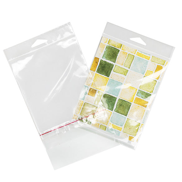 Headerbeutel Transparent 12.5x16.7cm mit Schutzverschluss (100 Stück) [HB65PC]