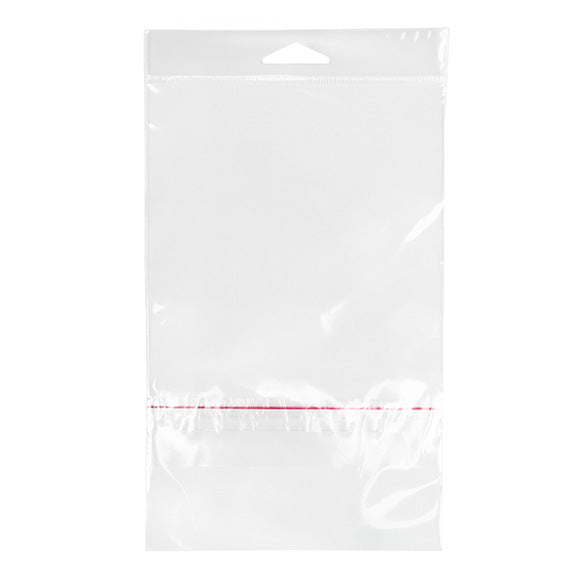 Headerbeutel Transparent 13.5x17.1cm mit Schutzverschluss (100 Stück) [HB6B1PC]