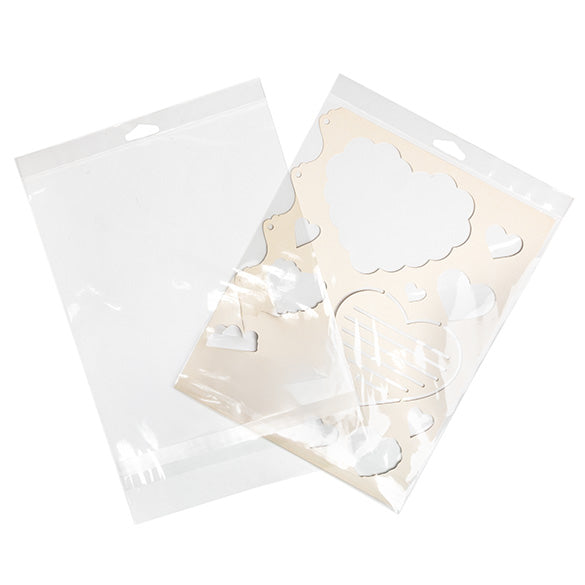 Headerbeutel Transparent 22.1x28.1cm mit Schutzverschluss (100 Stück) [HB811SPC]