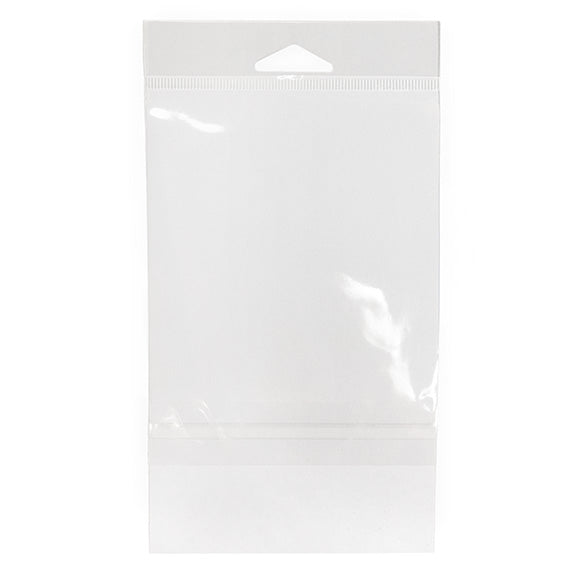 Headerbeutel Transparent 10.8x13.7cm mit Schutzverschluss (100 Stück) [HB4B2PC]