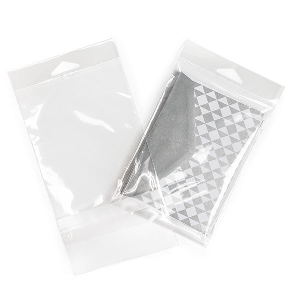 Headerbeutel Transparent 10.8x15.6cm mit Schutzverschluss (100 Stück) [HB4X6PC]