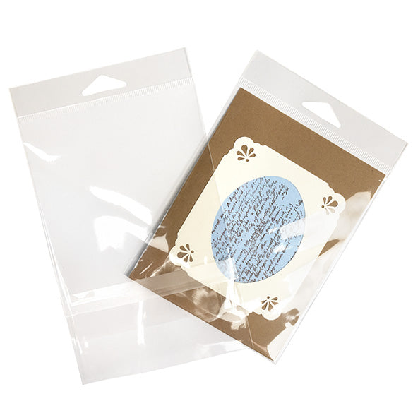 Headerbeutel Transparent 11.7x14.6cm mit Schutzverschluss (100 Stück) [HB54PC]