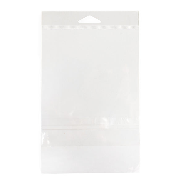 Headerbeutel Transparent 12.7x15.2cm mit Schutzverschluss (100 Stück) [HB5B2PC]