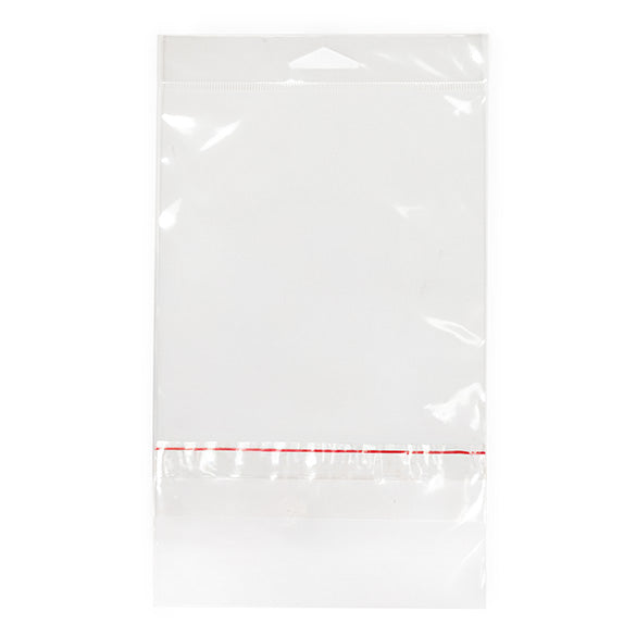 Headerbeutel Transparent 13.8x17.8cm mit Schutzverschluss (100 Stück) [HB6B3PC]