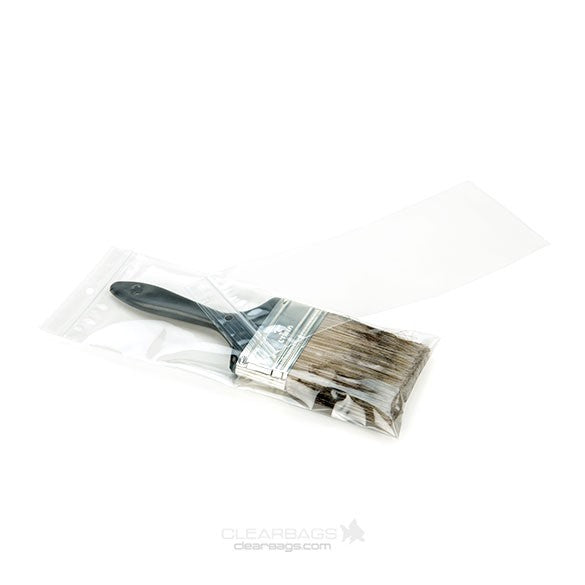 Druckverschlussbeutel mit Aufhängeloch 10x25.5cm Transparent PP 50 Mikron (100 Stück) [ZR410]