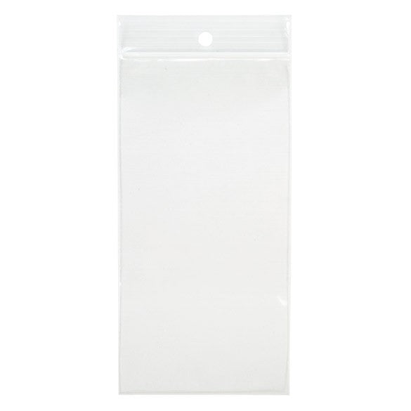Druckverschlussbeutel mit Aufhängeloch 7.5x15cm Transparent PP 100 Mikron (100 Stück) [Z4R36]
