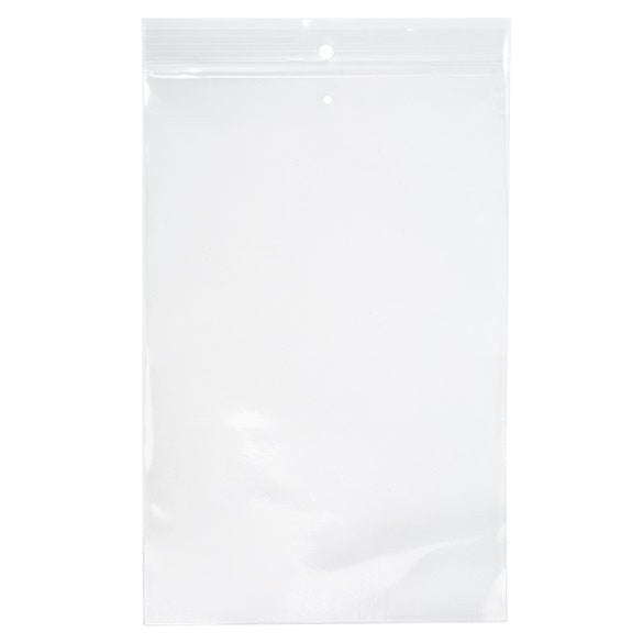 Druckverschlussbeutel mit Aufhängeloch und Luftloch 15x23cm Transparent PP 100 Mikron (100 Stück) [Z4R69V]
