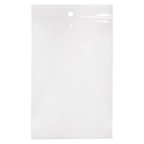 Druckverschlussbeutel mit Euroloch 10x15cm Transparent PP 50 Mikron (100 Stück) [ZR46V]