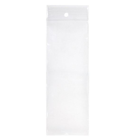 Druckverschlussbeutel mit Aufhängeloch 6.5x18cm Transparent PP 50 Mikron (100 Stück) [ZR2H7]