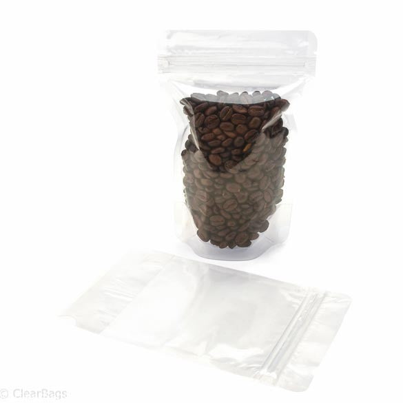 Standbodenbeutel Transparent 12x7.5x17.9cm | 110 Gramm (100 Stück) [ZBG46]