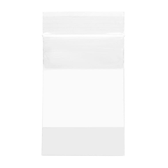 Druckverschlussbeutel mit Schriftfeld 5x7.5cm Transparent PP 50 Mikron (100 Stück) [ZWC23]
