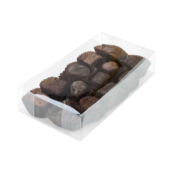 Schokoladenschachteln mit Einsatz 10.8x4.1x21.6cm Transparent (100 Stück) [CNDY193]
