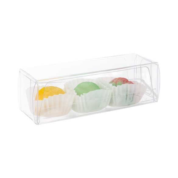 Schokoladenschachteln mit Einsatz 3.5x3.5x10.8cm Transparent (100 Stück) [CNDY196]