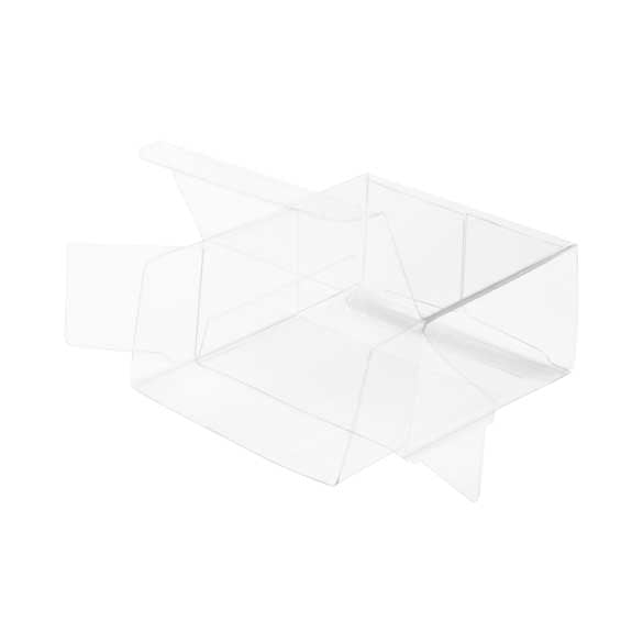 Schokoladenschachteln mit Einsatz 7x3.7x7cm Transparent (100 Stück) [CNDY227]