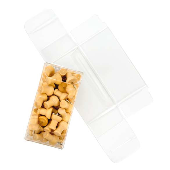 Klarsichtschachteln für Pralinen 3.5x3.7x7cm Transparent (25 Stück) [FPB226]