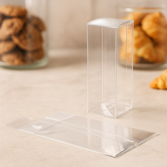 Klarsichtschachteln 4.1x4.1x12.7cm mit Automatikboden (25 Stück) [PLB34]