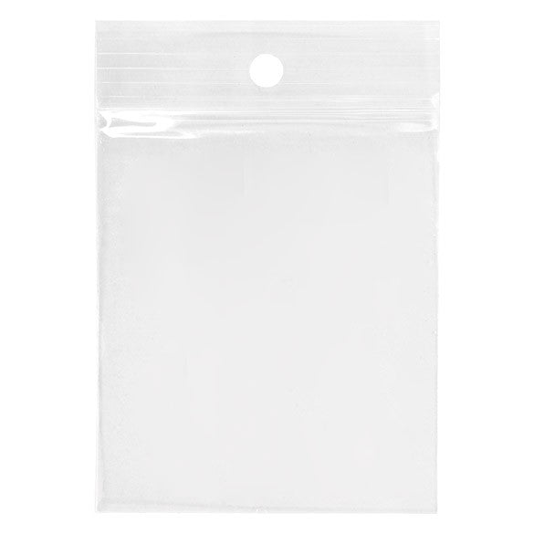 Druckverschlussbeutel mit Aufhängeloch 6.5x7.5cm Kristallklar PP 75 Mikron (100 Stück) [Z3R2H3]