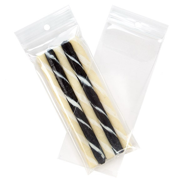 Druckverschlussbeutel mit Aufhängeloch 6.5x15cm Transparent PP 100 Mikron (100 Stück) [Z4R2H6]