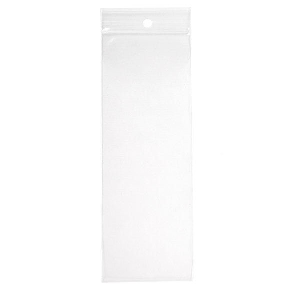Druckverschlussbeutel mit Aufhängeloch 6.5x18cm Transparent PP 50 Mikron (100 Stück) [ZR2H7]