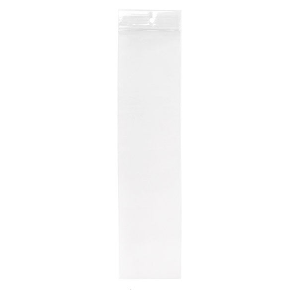Druckverschlussbeutel mit Aufhängeloch 7.5x30.5cm Transparent PP 50 Mikron (100 Stück) [ZR312]