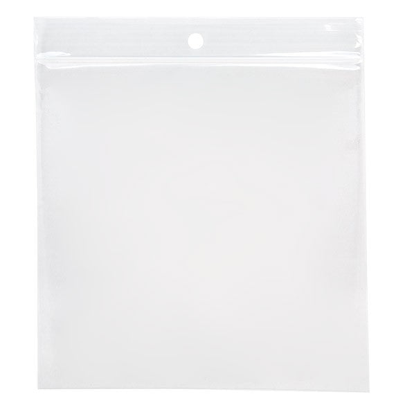Druckverschlussbeutel mit Aufhängeloch 12.5x12.5cm Transparent PP 50 Mikron (100 Stück) [ZR55]