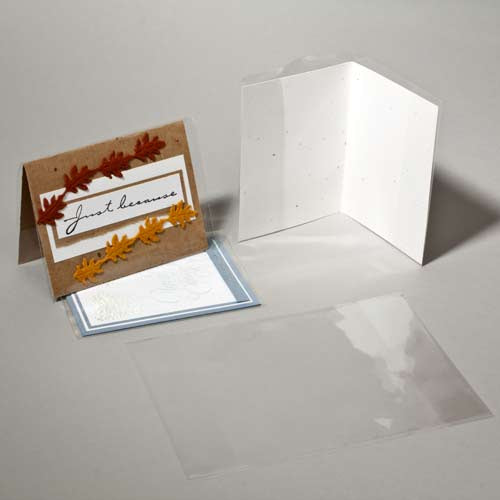 Transparente Kartenhüllen (Doppteltaschen) für Umschläge & Karten 13.3x18.6cm (100 Stück) [CJ2]