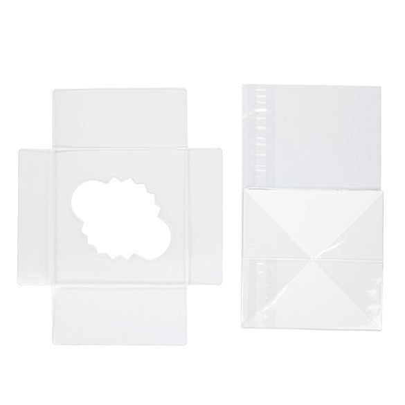 Cupcake-Beutel mit Einsatz für 1 Cupcake 10.2x10.2x17.8cm Transparent (100 Stück) [CBG4]