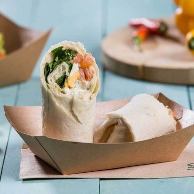 Snackschalen Karton 400 ml Braun Bio beschichtet (1000 Stück) [GB-DCA06445]