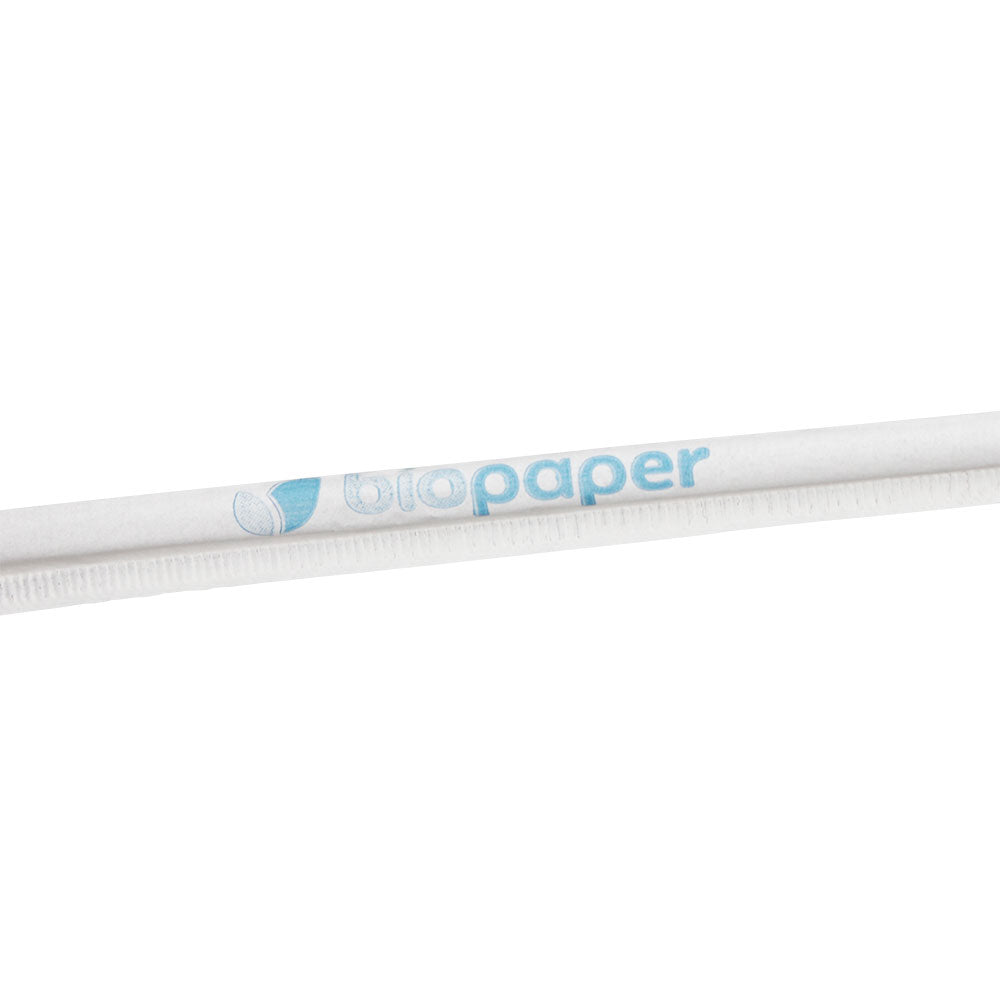 Trinkhalme Papier 20 cm, Ø 0,5 cm Weiß Einzeln verpackt (6250 Stück) [GB-DCD00457]