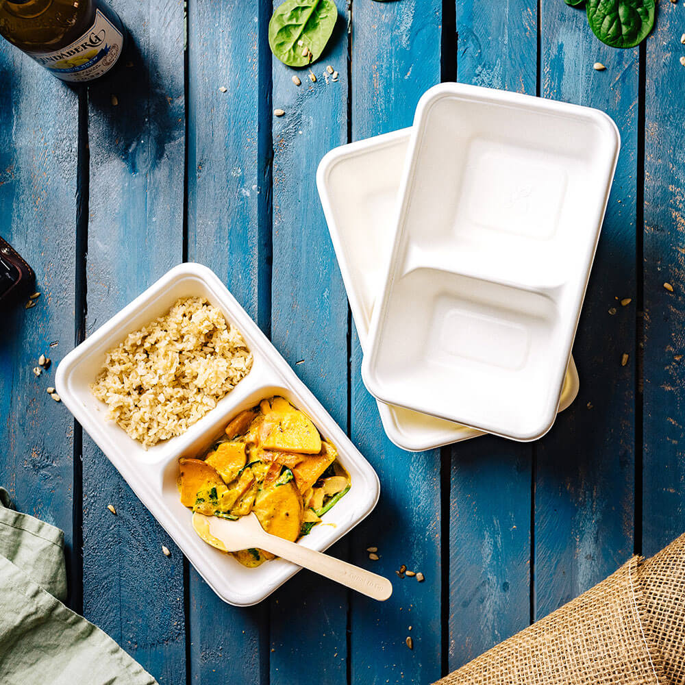 Menüschale Rohrzucker 1000 ml, 23x14,5x5 cm (500 Stück) [GB-DFC01296]