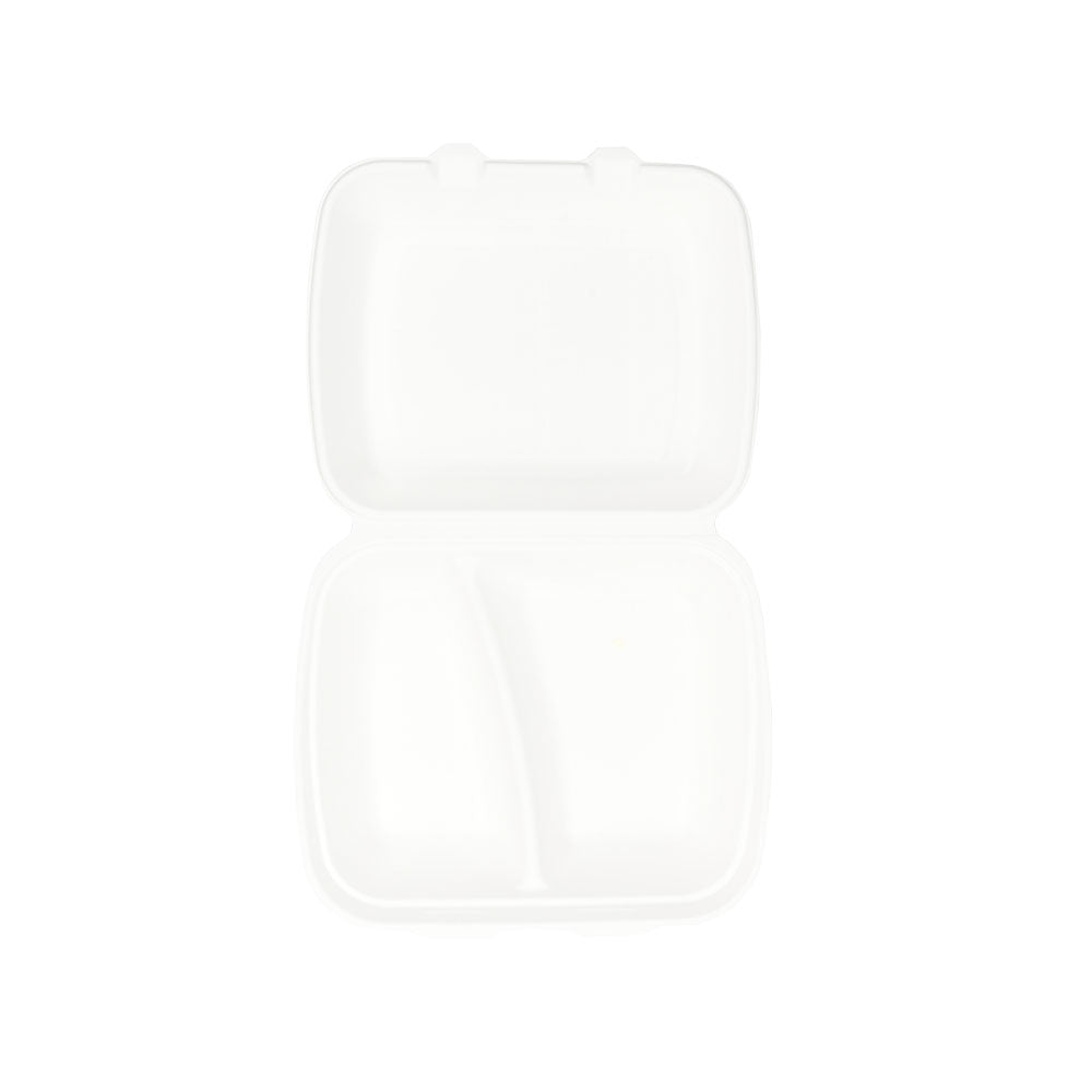 Menüschale mit Deckel 2-Speichen-Zuckerstange 25x20x7,5 cm (200 Stück) [GB-DFC01347]