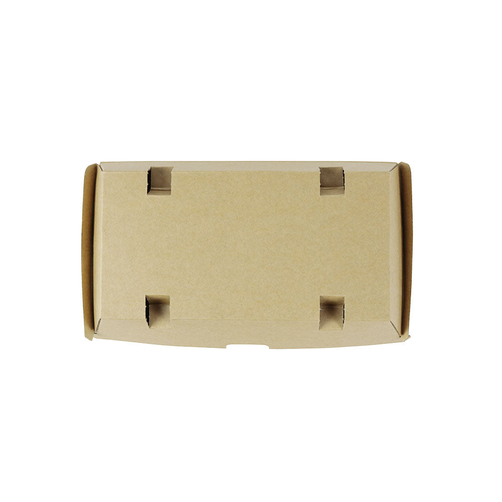Boxen zum Mitnehmen Pappe 21,4x11,4x8,5 cm Braun (200 Stück) [GB-DFC04305]
