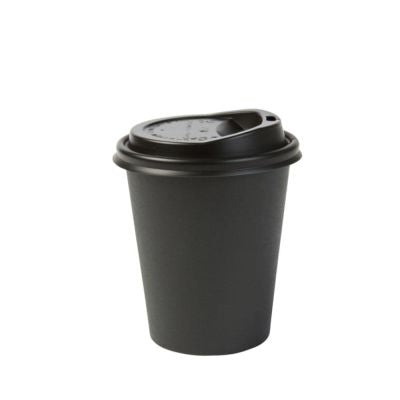 Becher Pappe 200 ml Ø 80 mm Schwarz (1000 Stück) [GB-DHD04527]